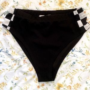 CHECKERED BLACK & WHITE RAVE/FESTIVAL BOTTOMS